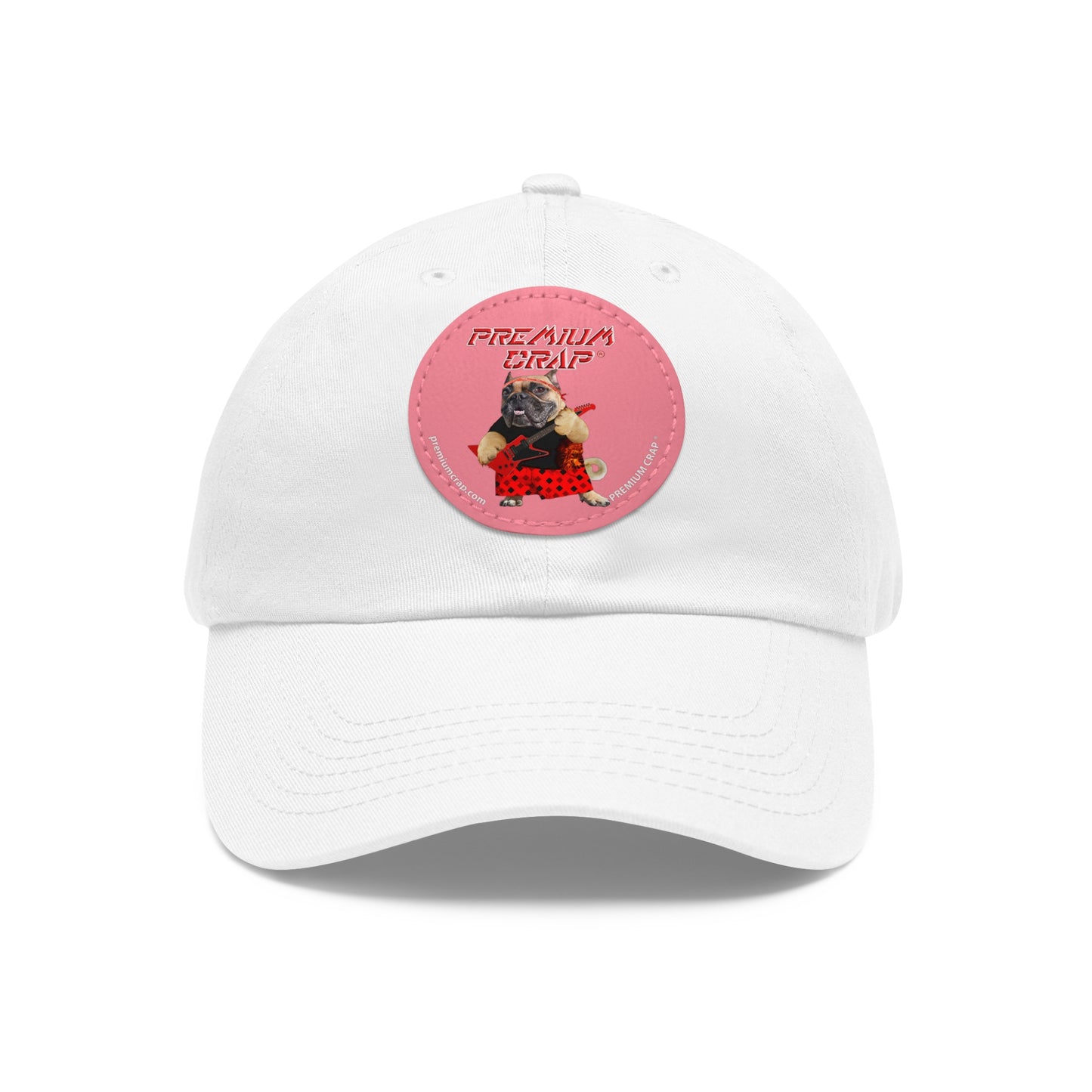 Premium Crap II Dad Hat with Leather Patch (Round)