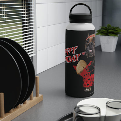 Crappy Birthday II Stainless Steel Water Bottle, Handle Lid