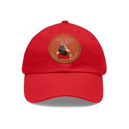 Premium Crap II Dad Hat with Leather Patch (Round)