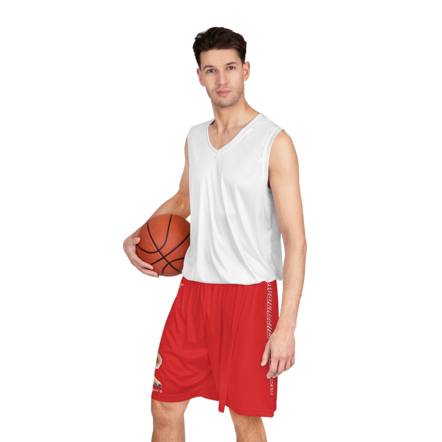 Crappy Birthday II Basketball Shorts - Red