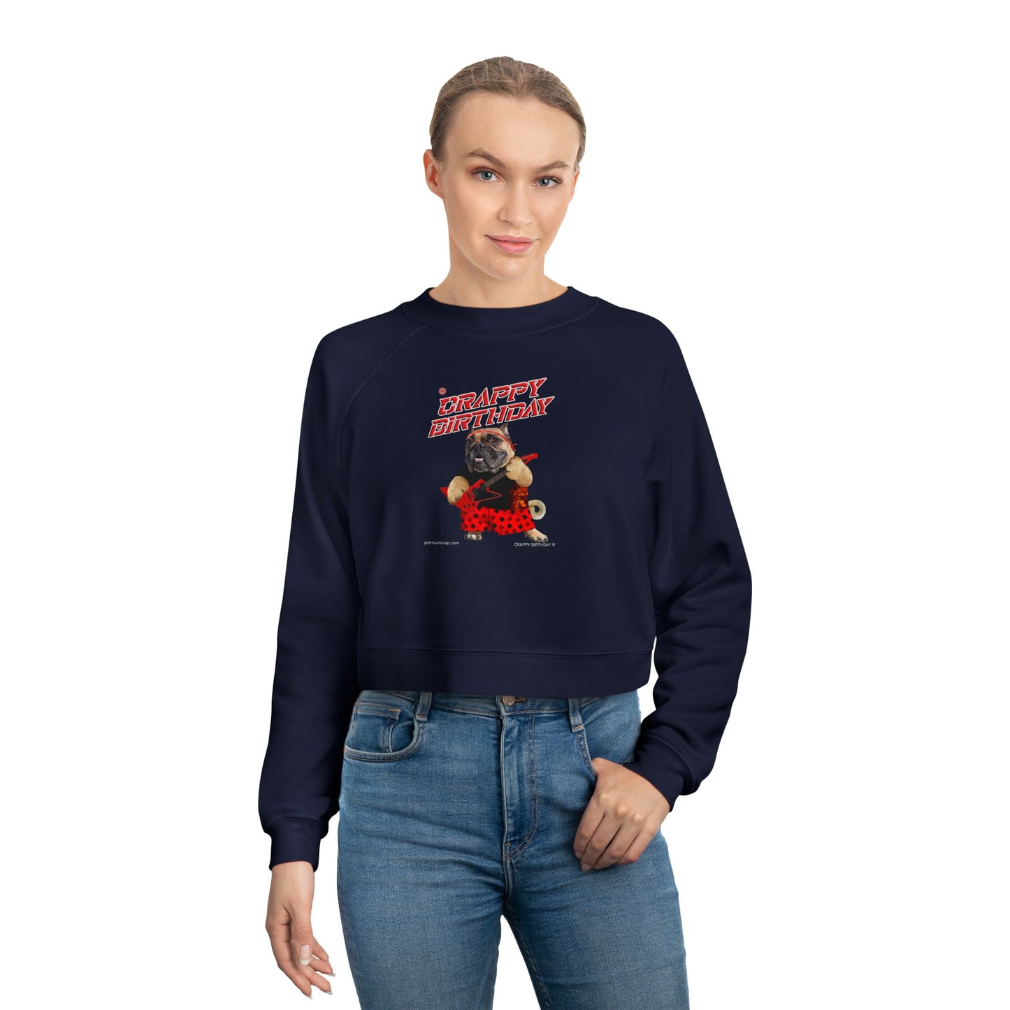 Crappy Birthday Women's Cropped Fleece Pullover