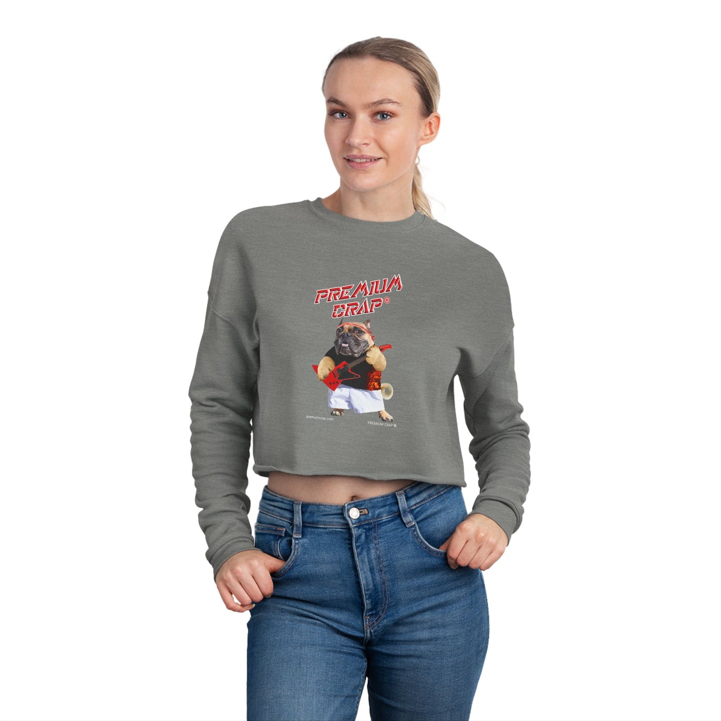 Premium Crap Women's Cropped Sweatshirt