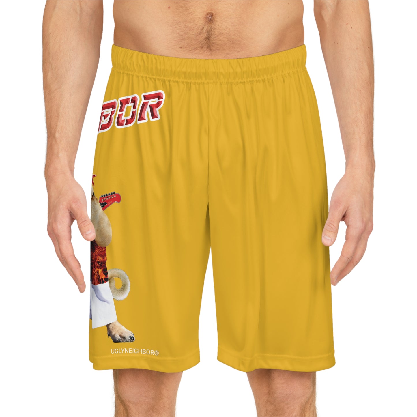 Ugly Neighbor BougieBooty Baller Shorts - Yellow
