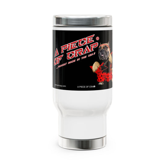 A Piece of Crap II Stainless Steel Travel Mug with Handle, 14oz