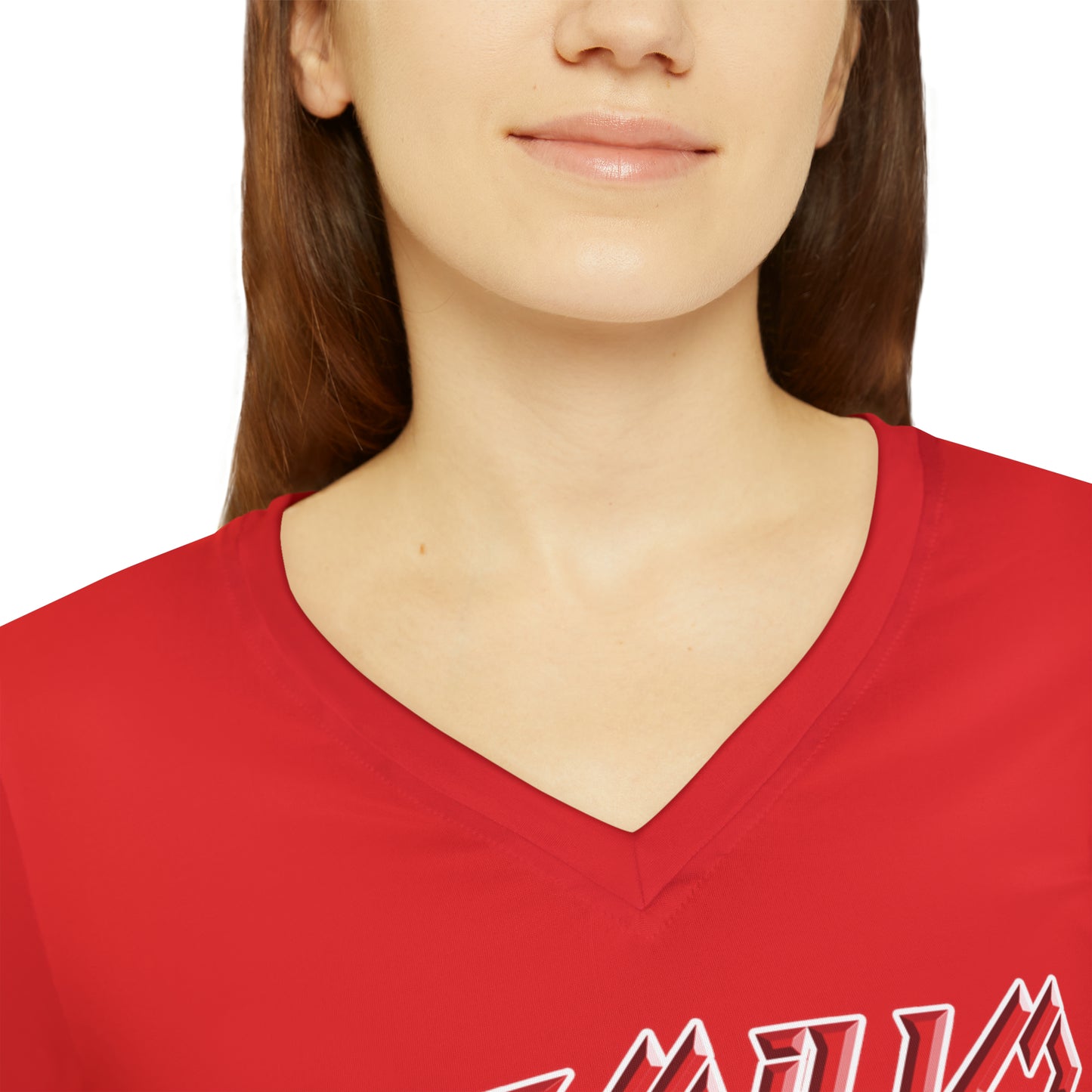 Premium Crap II Women's Long Sleeve V-neck Shirt - Red