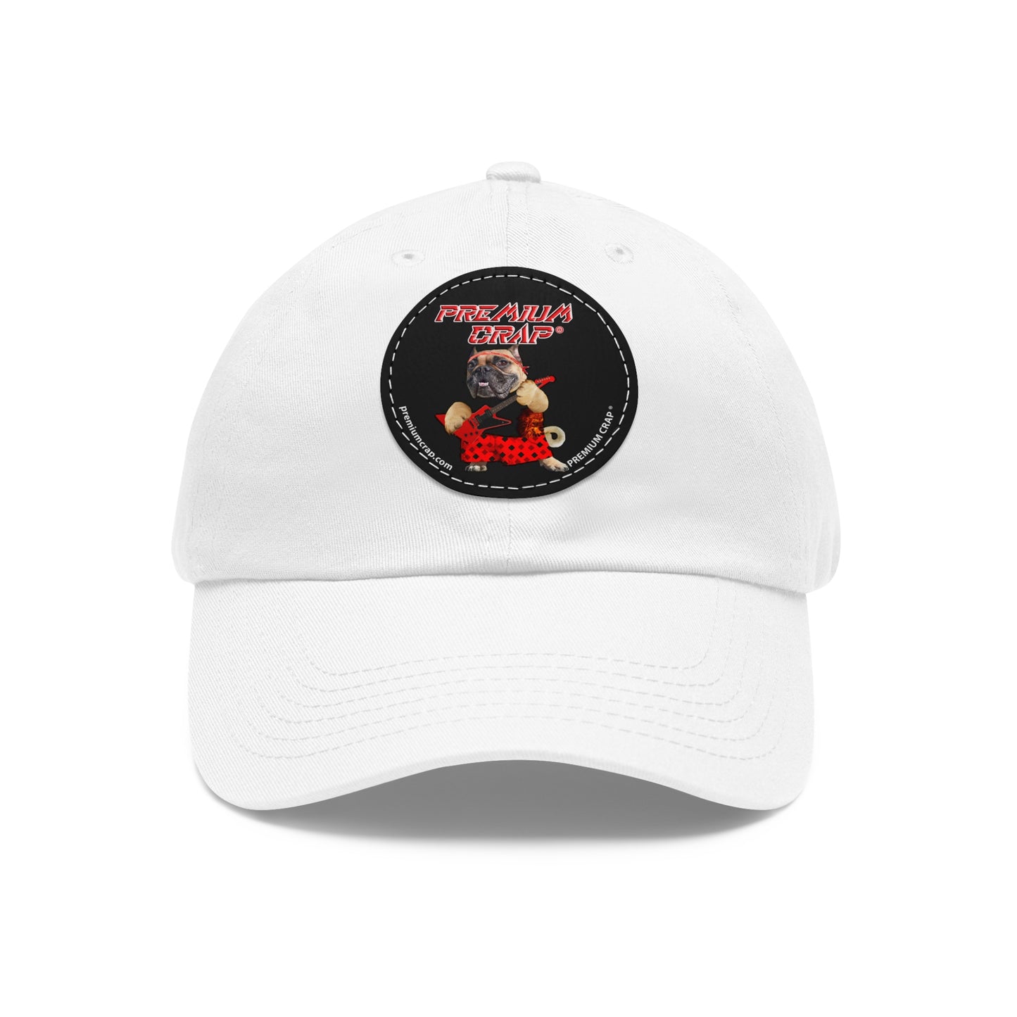 Premium Crap II Dad Hat with Leather Patch (Round)