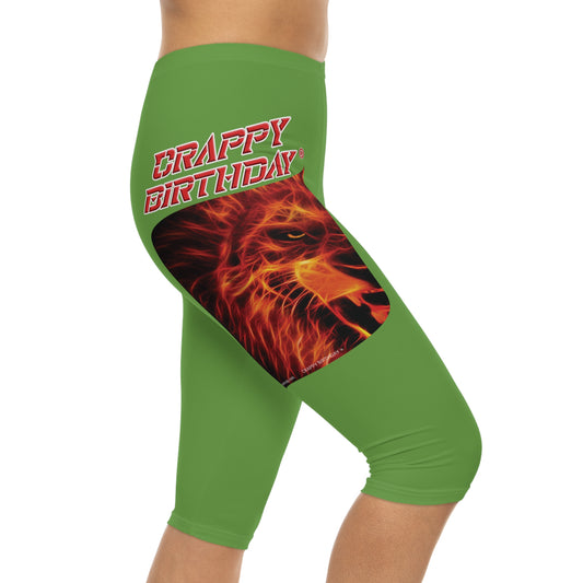 Crappy Birthday Capri-Cious Leggings - Green