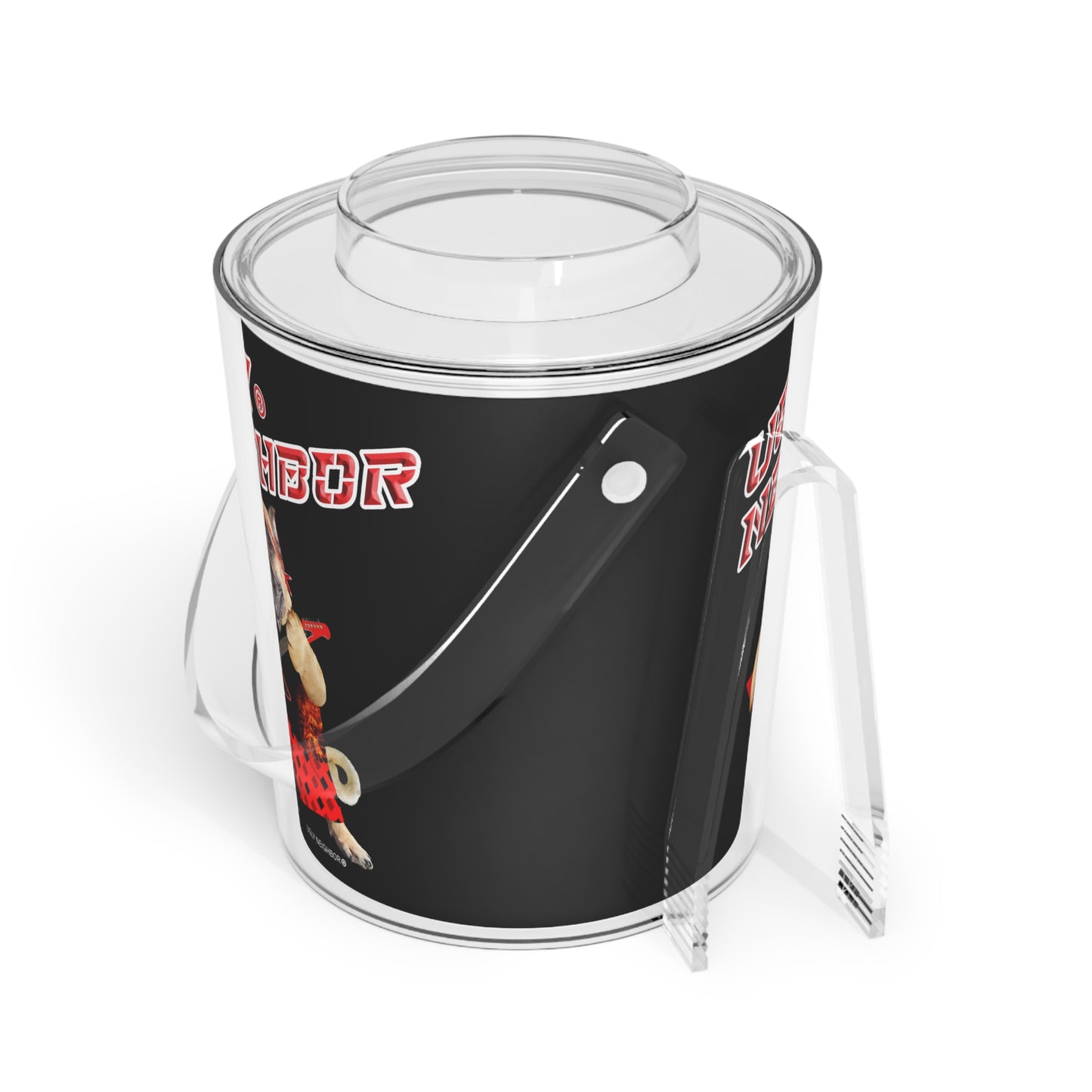 Ugly Neighbor II Ice Bucket with Tongs