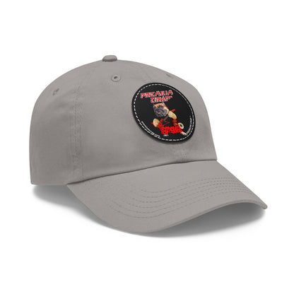 Premium Crap II Dad Hat with Leather Patch (Round)