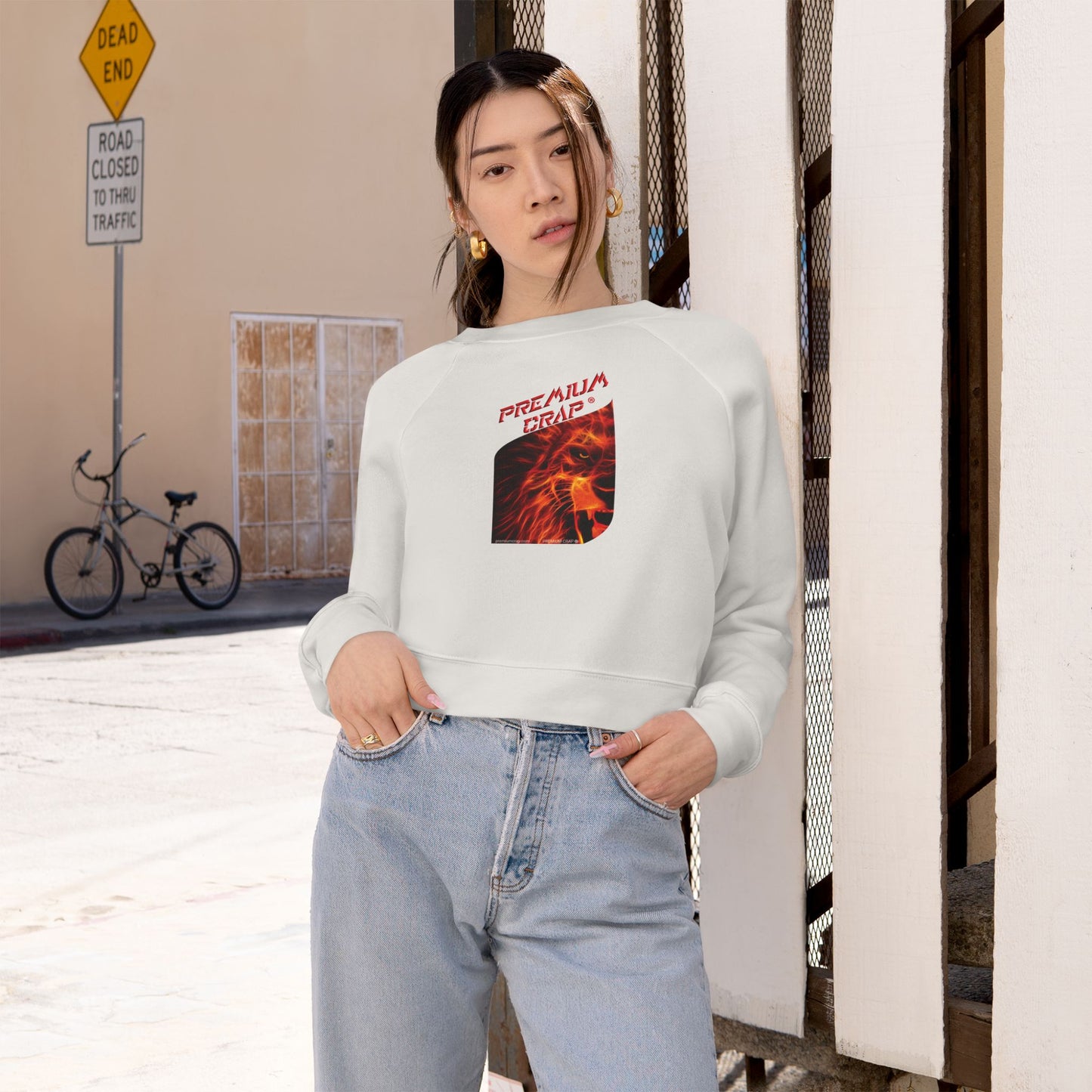 Premium Crap Women's Cropped Fleece Pullover