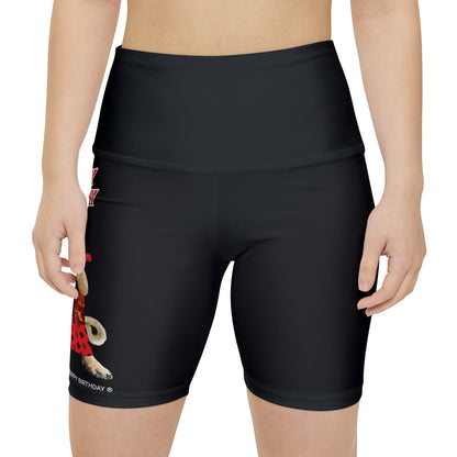 Crappy Birthday II Women's Workout Shorts - Black