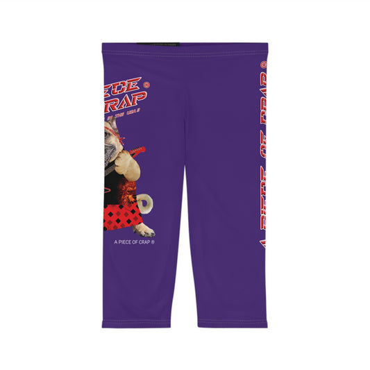 A Piece Of Crap II Women’s Capri Leggings - Purple