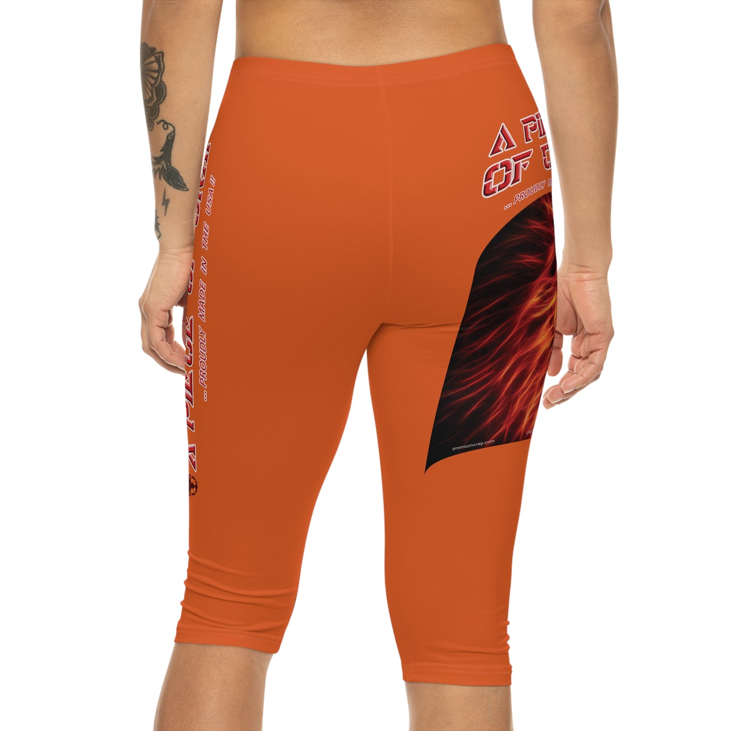 A Piece Of Crap Capri-Cious Leggings - Orange