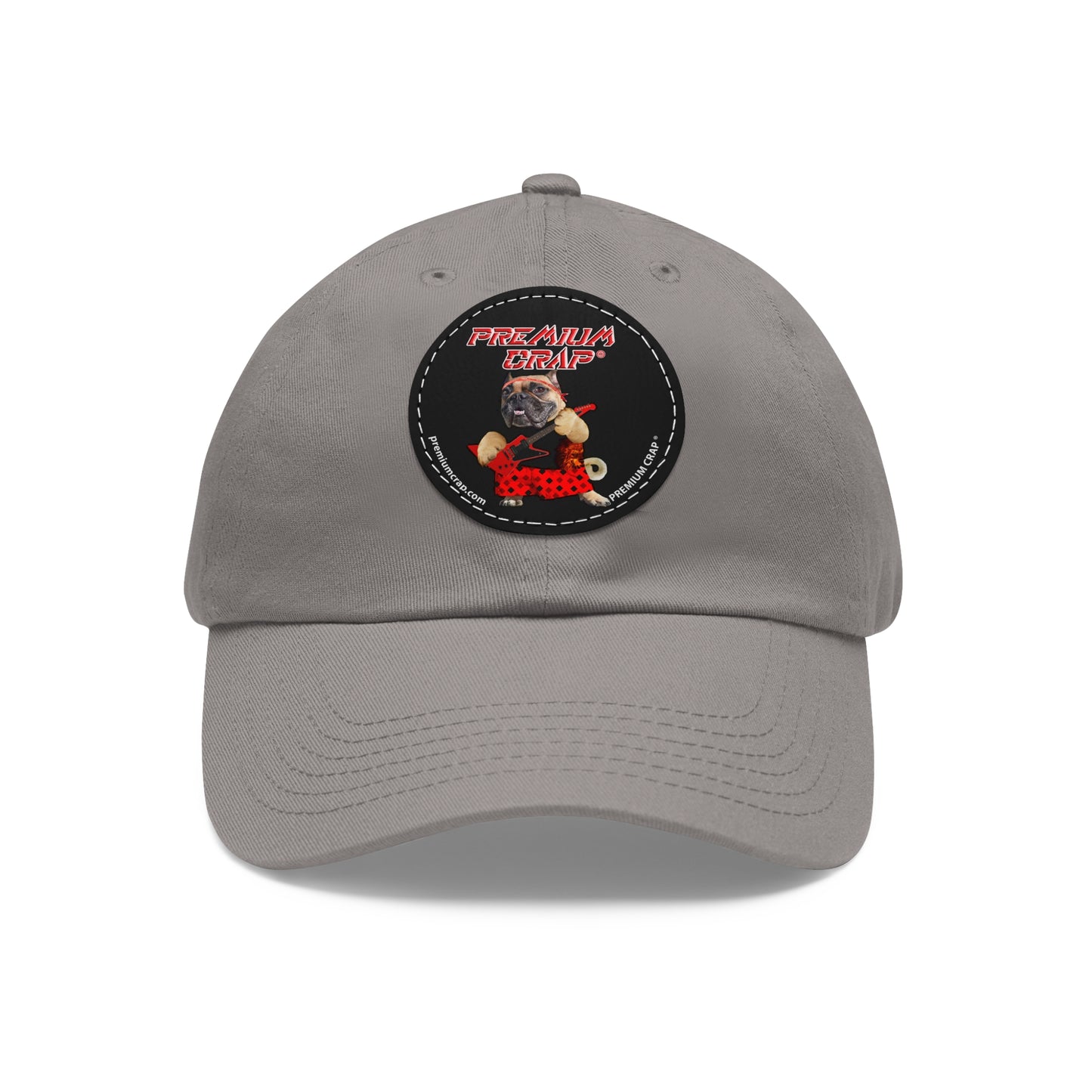 Premium Crap II Dad Hat with Leather Patch (Round)