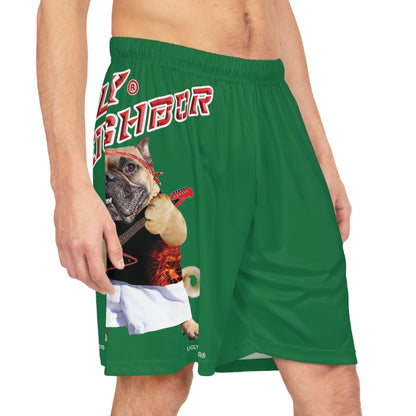 Ugly Neighbor BougieBooty Baller Shorts - Dark Green