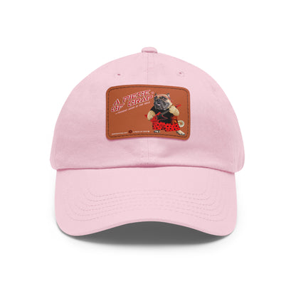 A Piece of Crap II Dad Hat with Leather Patch (Round)