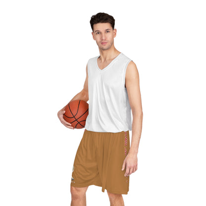 A Piece Of Crap II Basketball Shorts - Light Brown