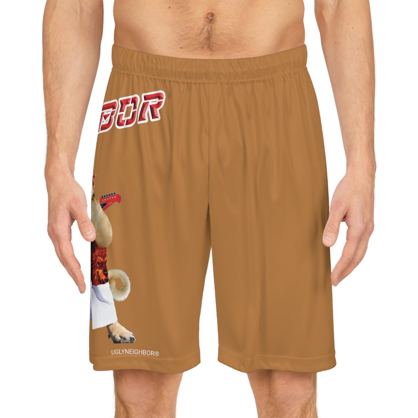 Ugly Neighbor BougieBooty Baller Shorts - Light Brown