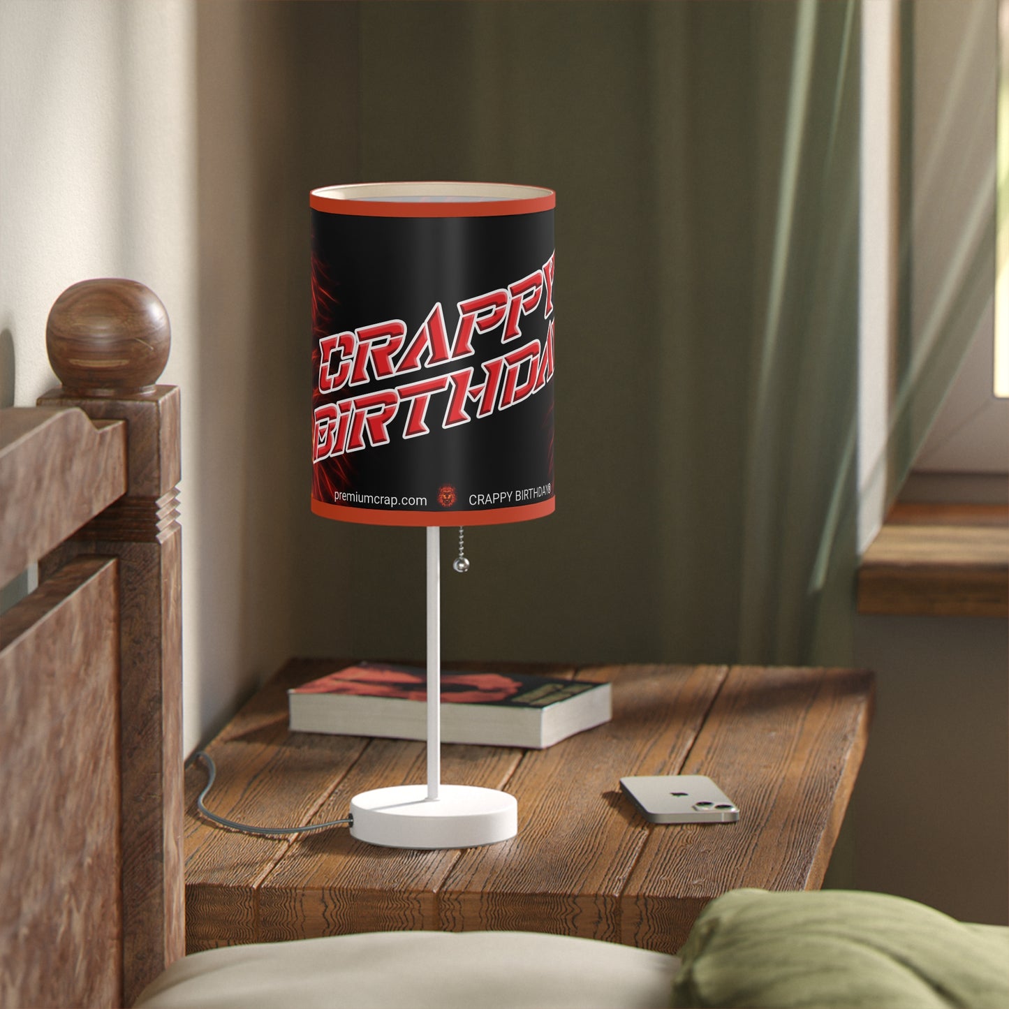 Crappy Birthday Lamp on a Stand