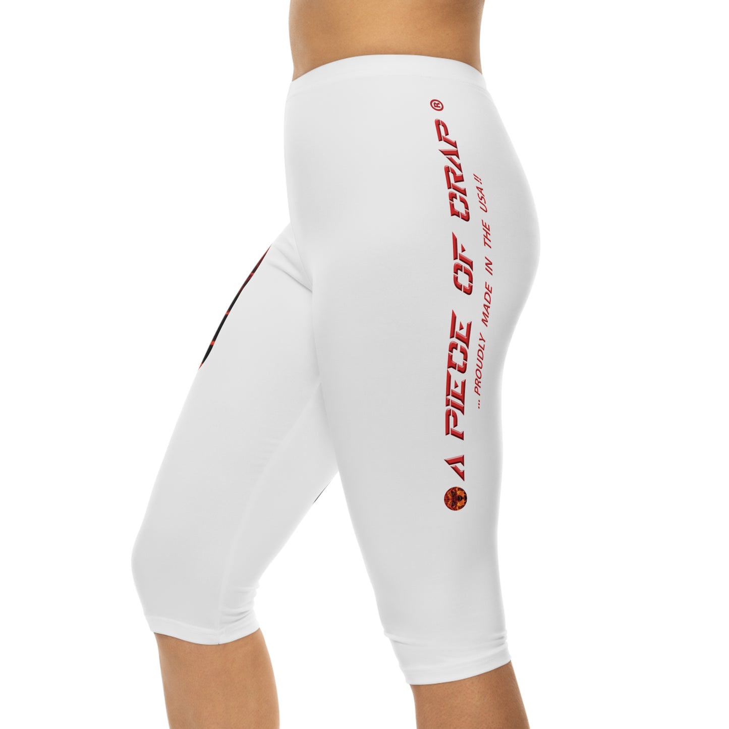 A Piece Of Crap Capri-Cious Leggings - White