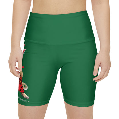 Crappy Birthday II Women's Workout Shorts - Dark Green