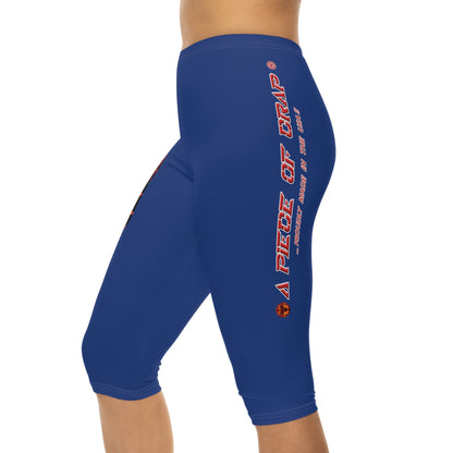 A Piece Of Crap Capri-Cious Leggings - Dark Blue