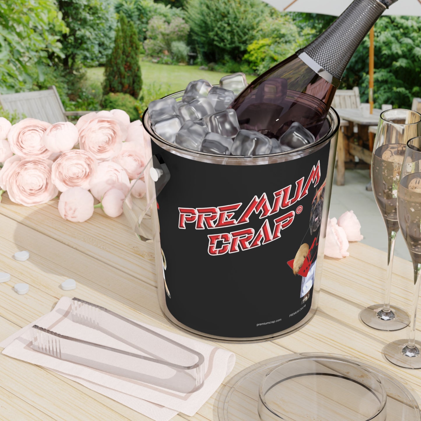 Premium Crap Ice Bucket with Free Tongs
