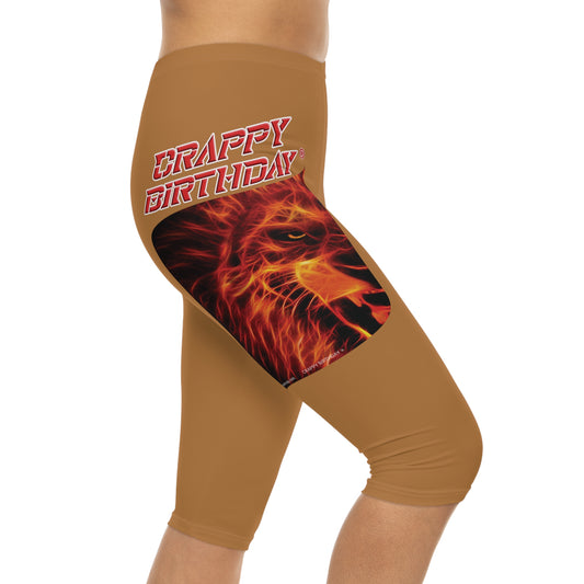 Crappy Birthday Capri-Cious Leggings - Light Brown