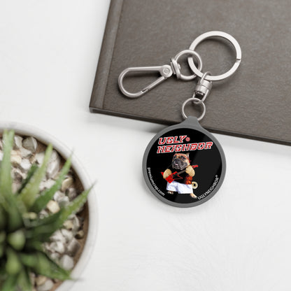 Ugly Neighbor Keyring Tag