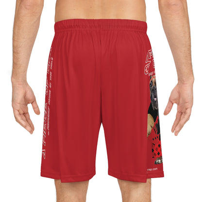 A Piece Of Crap II Basketball Shorts - Dark Red