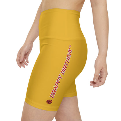 Crappy Birthday WorkoutWit Shorts - Yellow