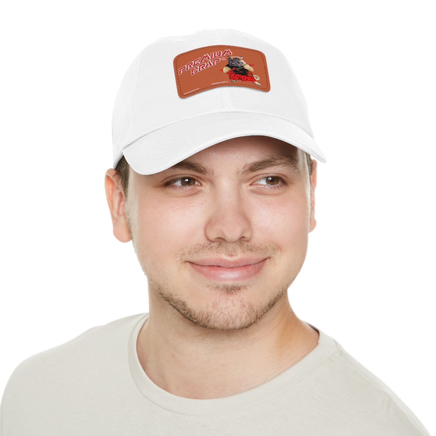 Premium Crap II Dad Hat with Leather Patch (Rectangle)