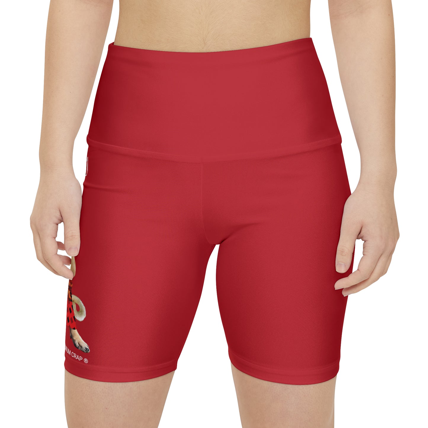 Premium Crap II Women's Workout Shorts  - Dark Red