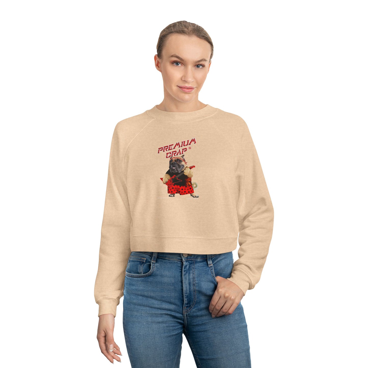 Premium Crap Women's Cropped Fleece Pullover