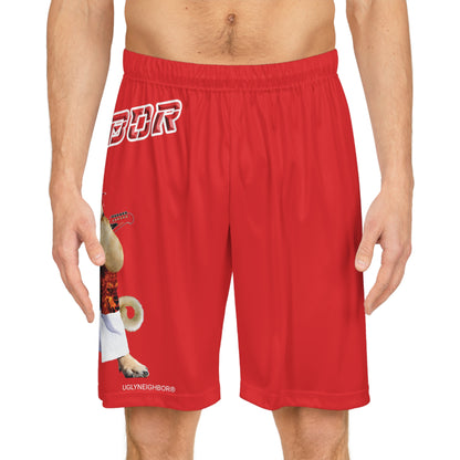 Ugly Neighbor BougieBooty Baller Shorts - Red