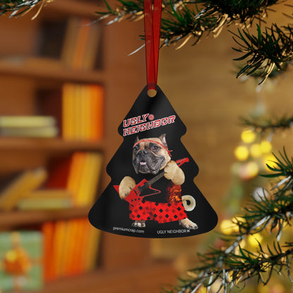 Ugly Neighbor II Christmas Metal Ornaments