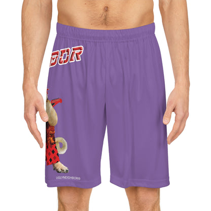 Ugly Neighbor II Basketball Shorts - Light Purple