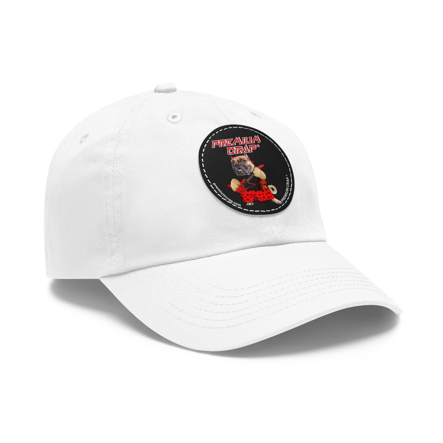 Premium Crap II Dad Hat with Leather Patch (Round)