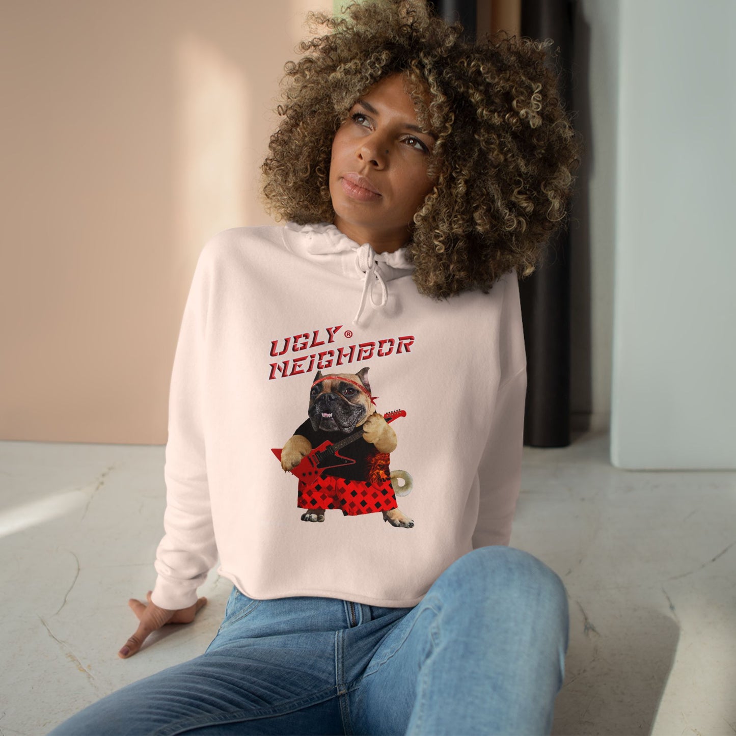 Ugly Neighbor Cropped Hoodie