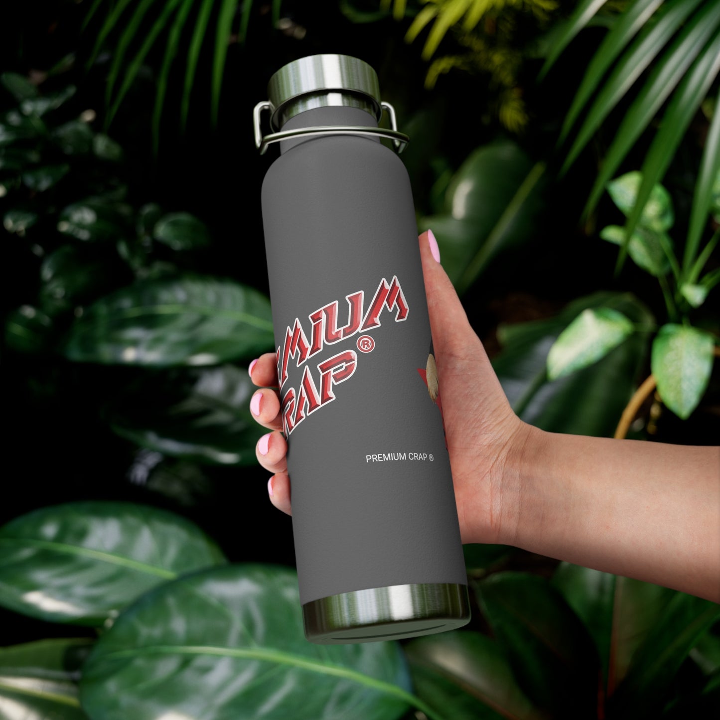 Premium Crap II Stainless Steel Water Bottle, Standard Lid