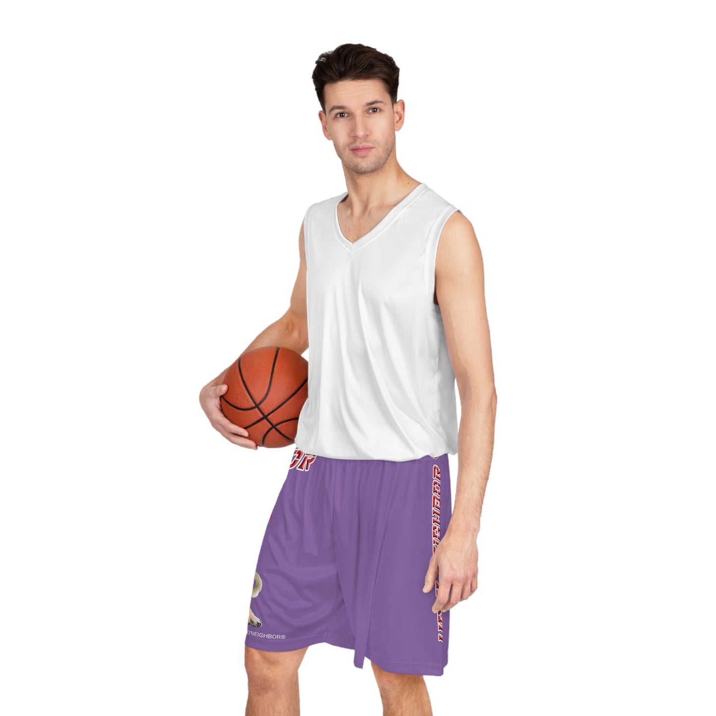 Ugly Neighbor II Basketball Shorts - Light Purple