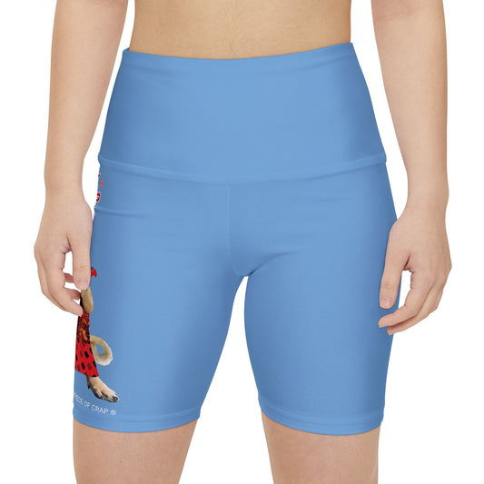 A Piece Of Crap II Women's Workout Shorts - Light Blue