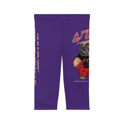 A Piece Of Crap II Women’s Capri Leggings - Purple