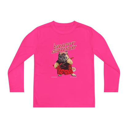 Crappy Birthday II Youth Long Sleeve Competitor Tee