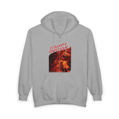 Crappy Birthday Heavy Blend Full Zip Hooded Sweatshirt