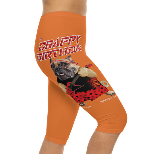 Crappy Birthday II Women’s Capri Leggings - Crusta