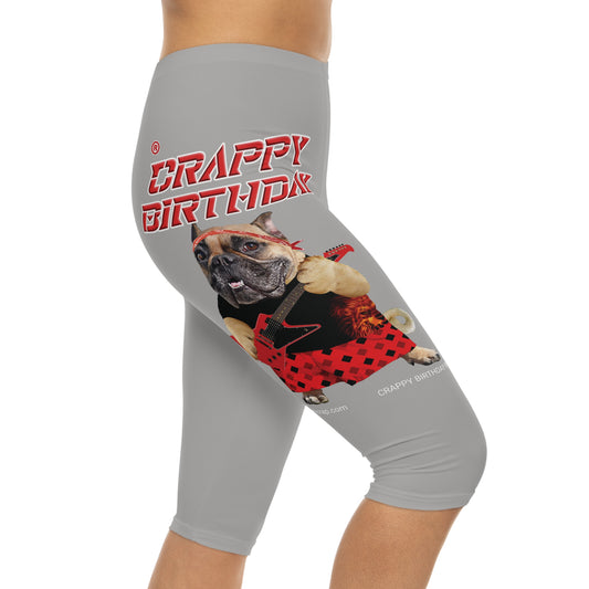 Crappy Birthday II Women’s Capri Leggings - Light Grey