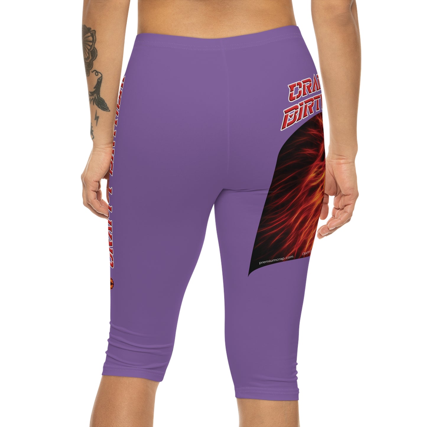 Crappy Birthday Capri-Cious Leggings - Light Purple