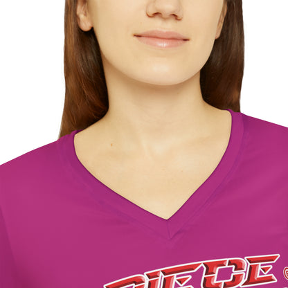 A Piece Of Crap II Women's Long Sleeve V-neck Shirt - Pink