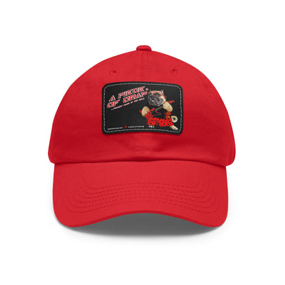 A Piece of Crap II Dad Hat with Leather Patch (Round)